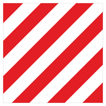 Знак «Крупногабаритный груз», ОЗ-3 (сторона 400 мм, С/О пленка)